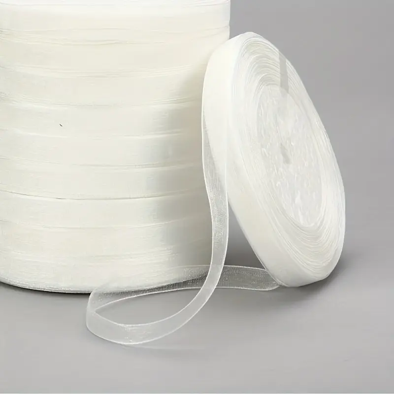 10mm (45 Meters/Roll) Organza Ribbon Packaging Christmas Party Home  Packaging Wedding Decorative Tapes Chiffon Ribbon wedding  centerpieces 3