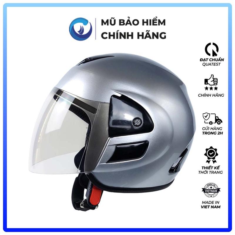 Mũ Bảo Hiểm 3/4 Đầu - Blue Sea BL34 A102 - Có Kính Dài Cao Cấp - Freesize - Hàng chính hãng