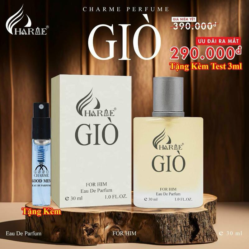 Nước hoa Nam Charme GIÒ 30ml - Thơm sang, nam tính Mỹ Phẩm Perfume Cosmetic 3