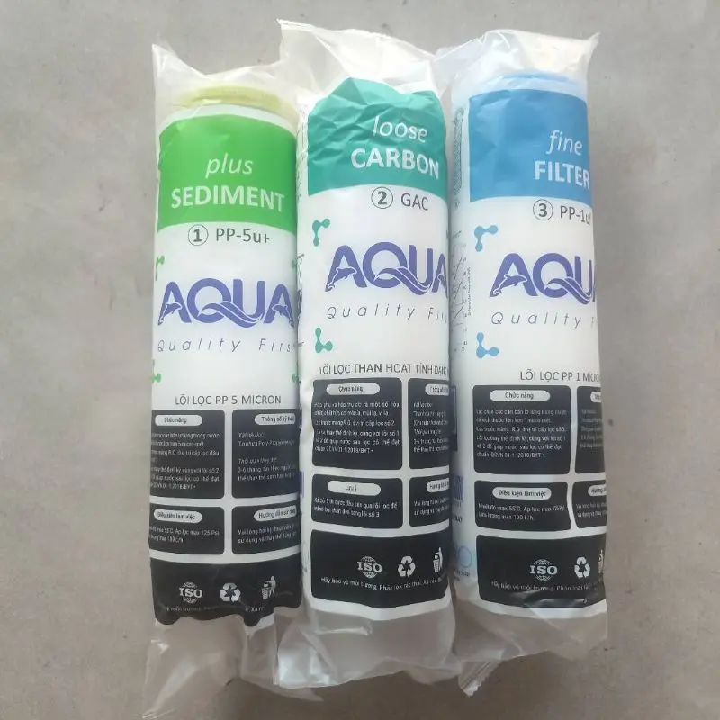 Bộ 3 lõi lọc 123 Aqua dùng được cho các loại máy lọc nước 0