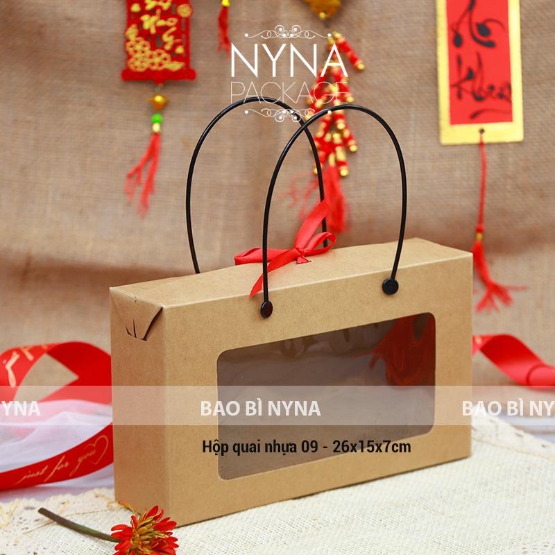 COMBO 10 Hộp quai nhựa Kraft đa dạng size từ 01 đến 09 - dùng đựng các bộ quà tặng, đựng yến chưng, hạt dinh dưỡng 8