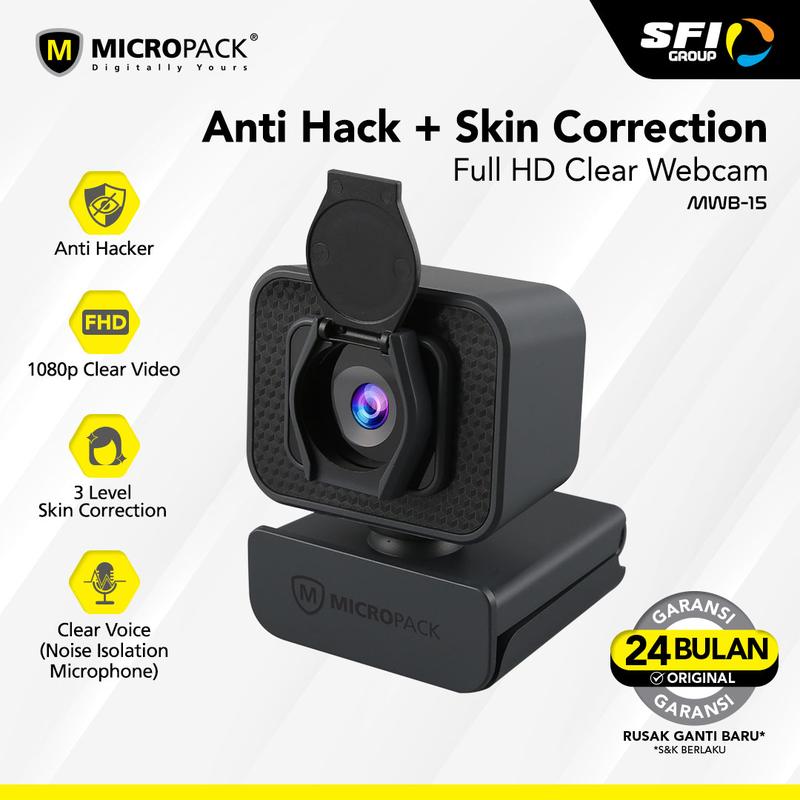 Webcam Full HD Micropack 1080P USB C Connector with Microphone & Beauty effect - MWB-15 1