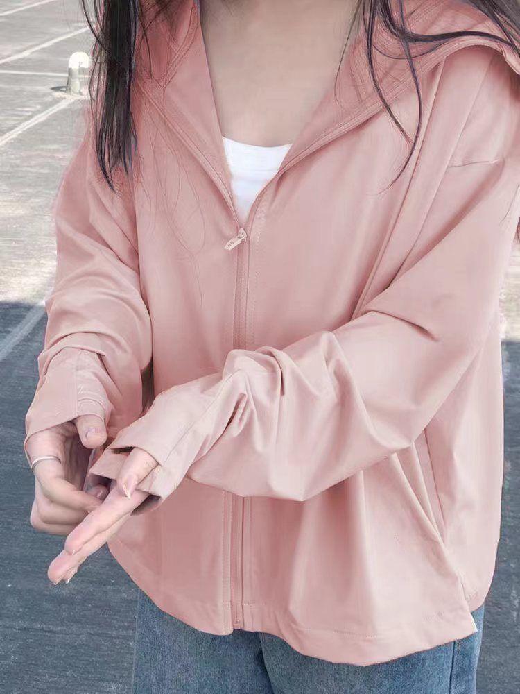 Product Introduction of Ice Silk Sun Protection Jacket for Women, Summer New Thin UV Breathable Loose Versatile Cardigan Coat with Hood 10
