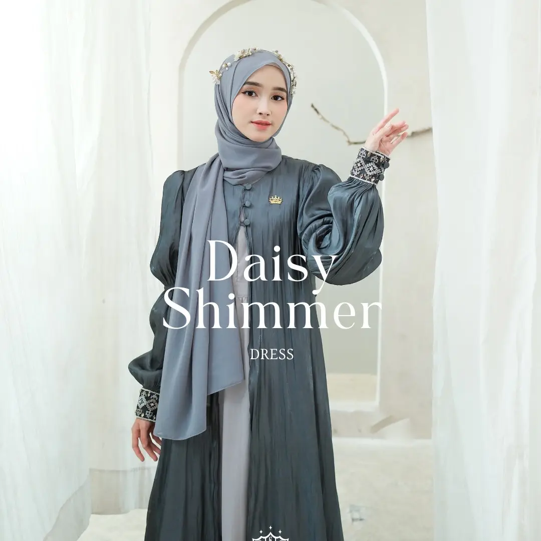 DAISY SHIMMER DRESS BY KAZAMI STORE / DRESS CANTIK Mewah Muslim Gamis