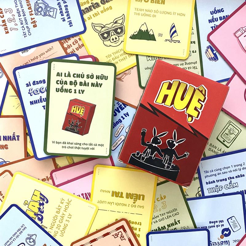 Bài huệ đỏ drinking game thử thách xả stress cho nhóm bạn trên bàn nhậu Bộ Bài Thẻ Bài Cards