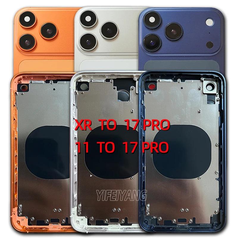 Vỏ pin lưng cho iPhone từ XR đến 17 Pro , khung trung tâm kèm ngăn SIM