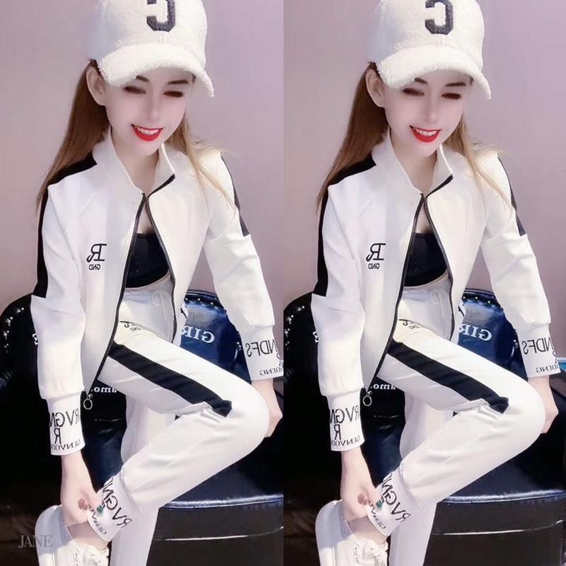  Bộ Đồ Thể Thao Nữ Áo Cardigan Có Khóa Kéo Áo Thường Ngày Bộ Đồ Hai Mảnh Thời Trang Mùa Xuân Và Mùa Thu Mới Top 