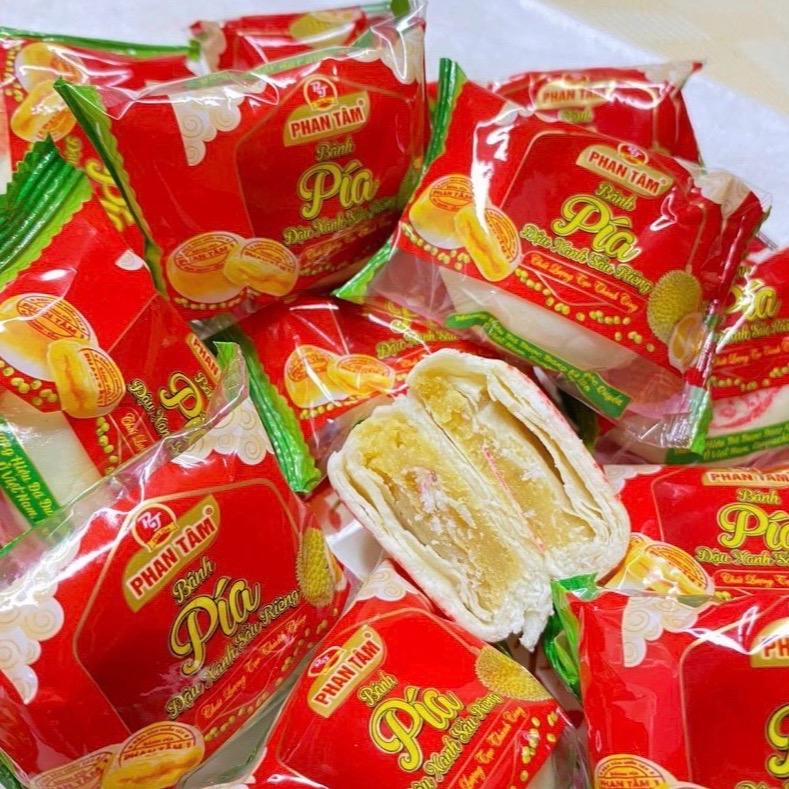 1 KG Bánh pía thơm ngon  2 vị Sầu riêng đậu xanh và kim sa (50-60 cái ) Food Cake