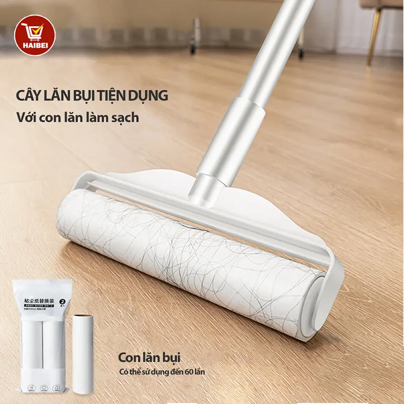 Cây Lăn Bụi Sàn Nhà 24cm/ Dụng Cụ Lau Sàn/ Mành Rèm Siêu Tiện Dụng /Làm sạch tóc trên giường và sofa