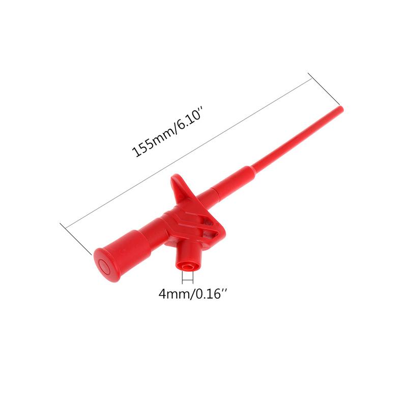 Insulated Test Hook Clip 1000V Testing Probe Instrument High Voltage 4mm Socket 8
