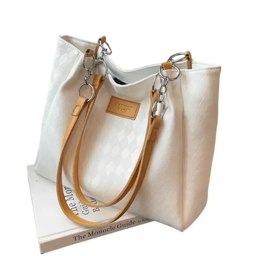 Túi xách công sở túi kẹp nách vân trám đi làm đi chơi size 28 Bag Nữ Kem Da túi  Tote Nhung túi xách túi Chữ Nhật
