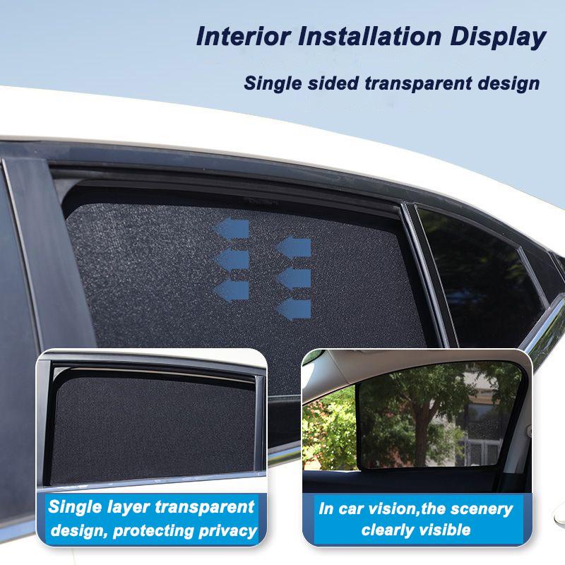 Car SunshadeFor Dodge Journey JC 2009-2020 Magnetic Car Sunshade Visor Front Windshield Frame Curtain Rear Side Window Sun Shade Shield 4