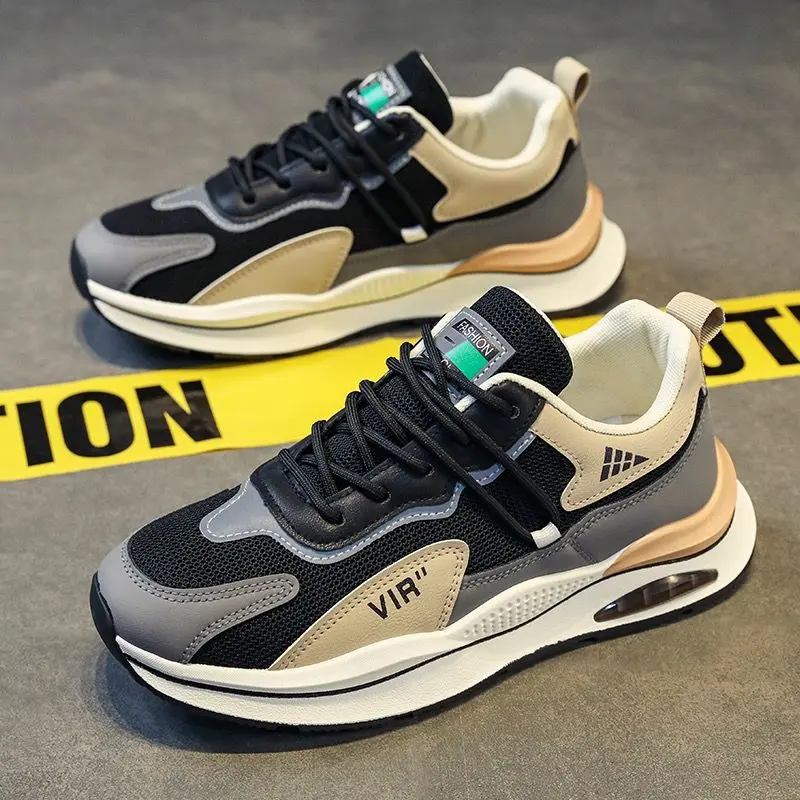 Men's Shoes Autumn New Breathable Argan Shoes Men's Trendy All-Match Platform Sports and Leisure Running Daddy Tide Shoes Closed Trainers Runner Training