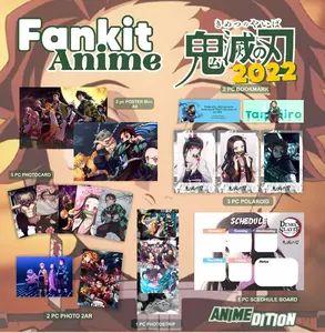 Fankit Isi 16pcs Kimetsu No Yaiba Demon Slayer Paket Hemat Anime Photostrip Polaroid