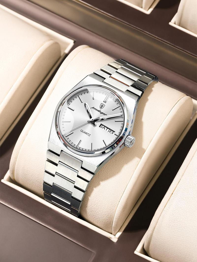 Product Introduction of Women's Elegant Round Dial Waterproof Luminous Quartz Watch, Fashion Watch for Party, Daily Clothing Decor, Trendy All-match & Exquisite Watch for Birthday Gift with Box 3