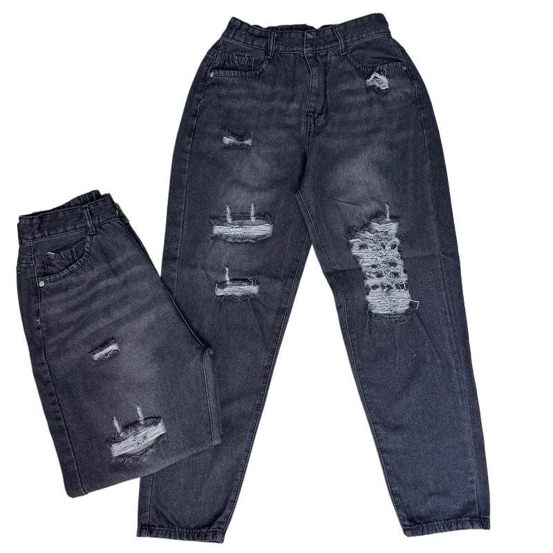 QUẦN JEAN BAGGY Mã 3189 BIGSIZE 58-88kg Nữ Women Pants Có Túi Denim Khuy 5