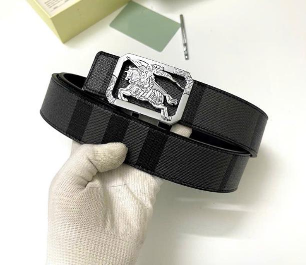 Thắt lưng nam cao cấp Fullbox, da PU, mặt kim loại mạ vàng đồng, dây lưng nam