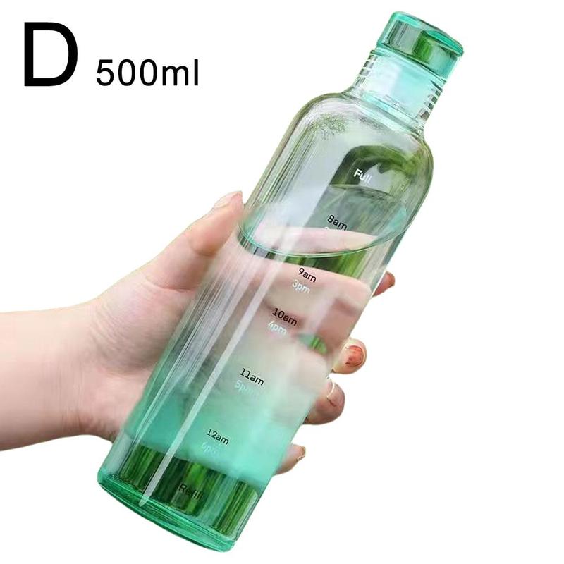 Product Introduction of 500/700ml Transparent Straw Water Bottle With Lids Cover Portable Cute Water Cup M4T0 36