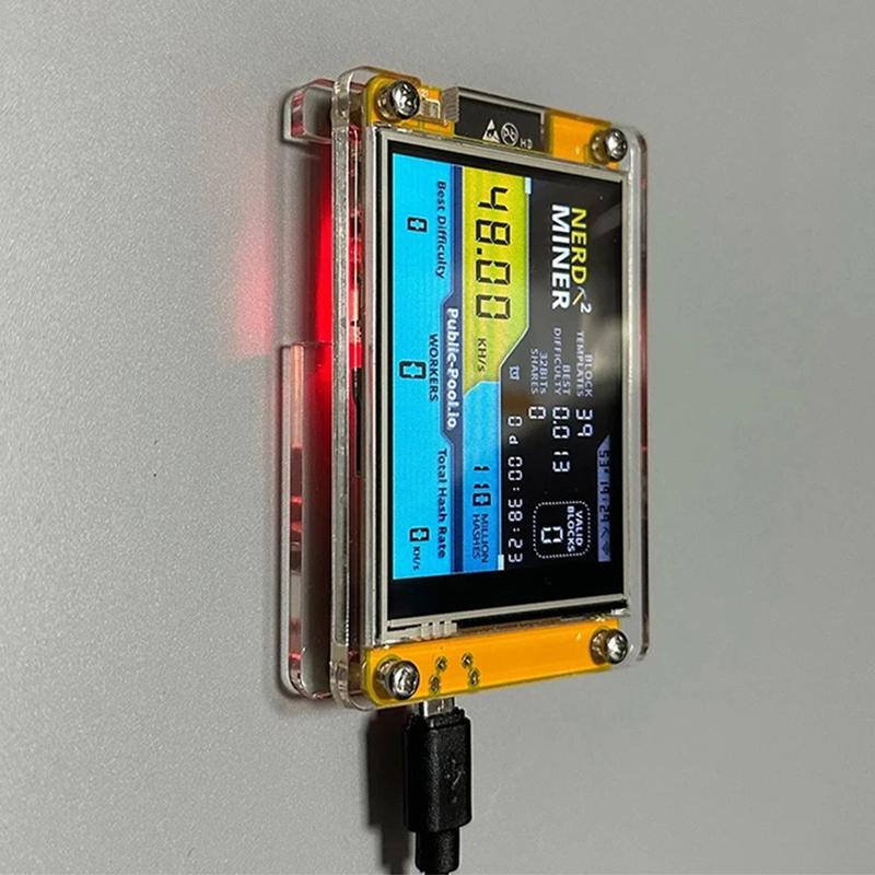 Nerdminer V3, Mới 100%, Kích Thước 2,8 Inch, Máy Khai Thác BTC Solo, Máy Khai Thác Bitcoin Crypto, Thích Hợp Cho Khai Thác Solo 4