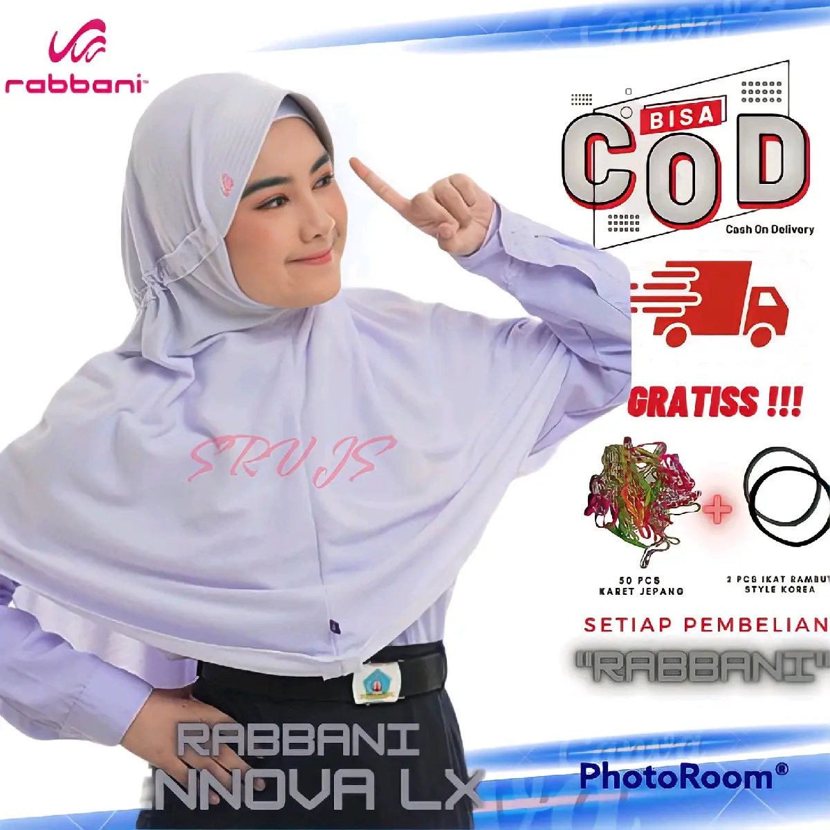 Rabbani Kerudung Innova Lx Ori Hijab Instan Sekolah SD SMP SMA