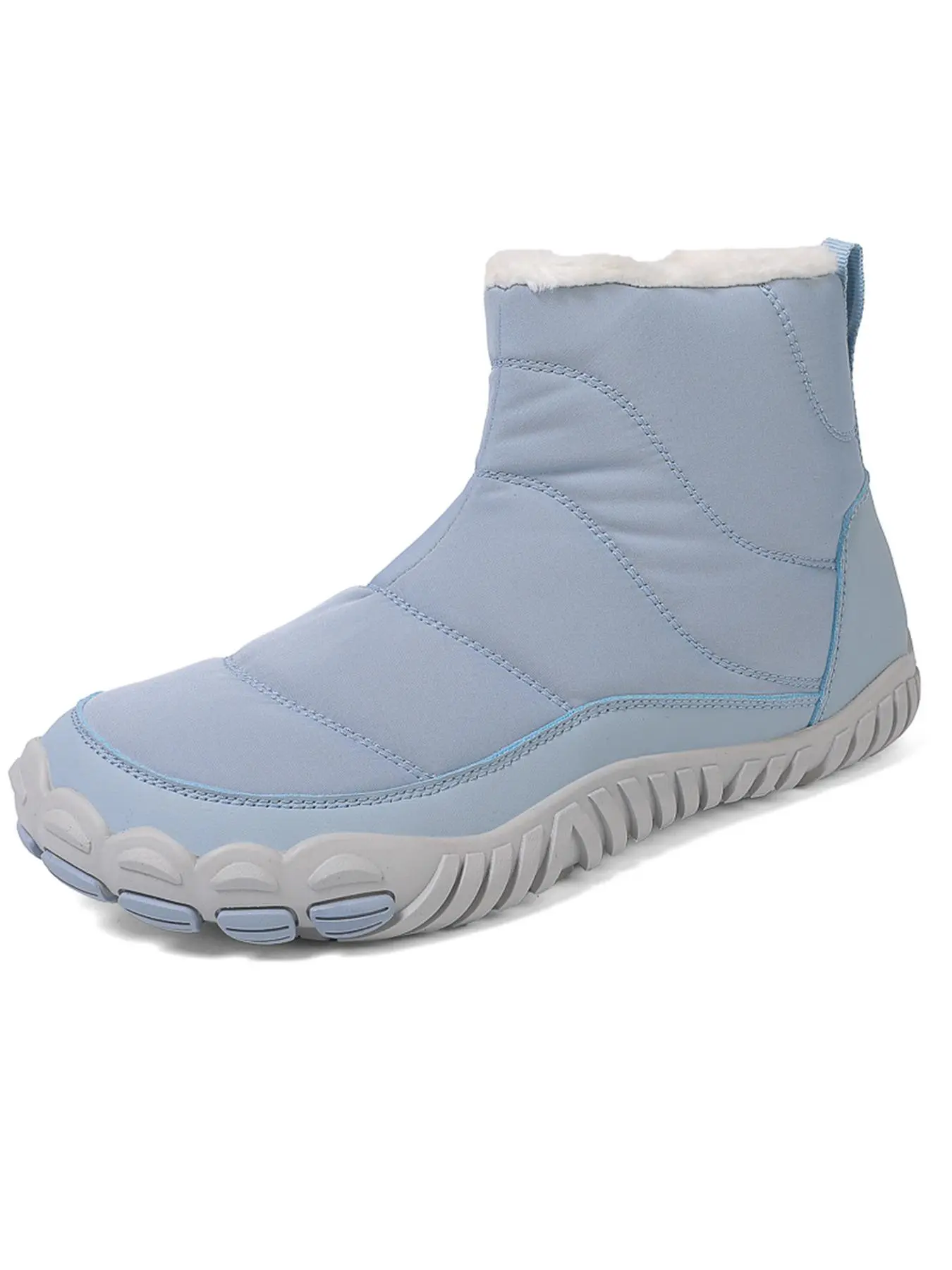 Women's Solid Color Zipper Warm Snow Boots, Comfortable Waterproof Thermal Lined Ski Boots, Outdoor Hiking Snow Boots, Sports Footwear for Women