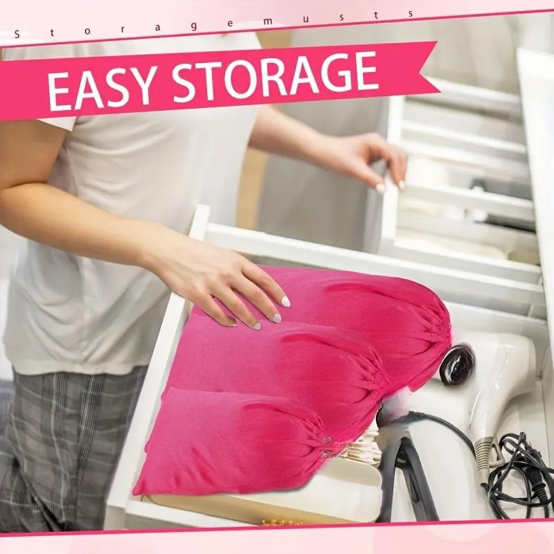 Microfiber Drawstring Storage Bag, 9 Counts/set Adjustable Bedroom Organizer Bag, Foldable Storage Bag for Toys, Cosmetics, Shoes, Jewelry, Laundry 2