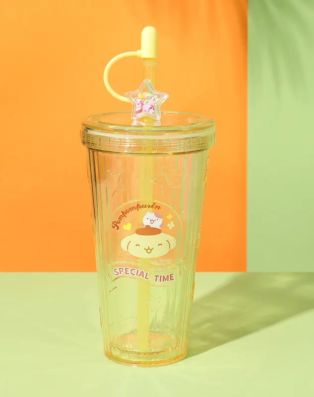 Miniso Sanrio Characters Botol Air Minum 420ml Aesthetic Tumbler Minum Botol Minum Unik Cantik Dengan Jerami 4