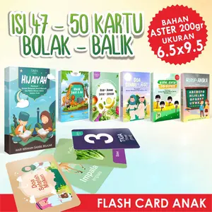 Flash Card Edukasi Anak isi 36-50 Kartu Bahan Aster 200gr