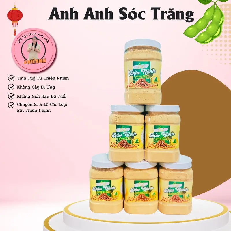 Combo 6 Hộp Bột Đậu Nành Rang Xay Nguyên Chất 500g/Hộp