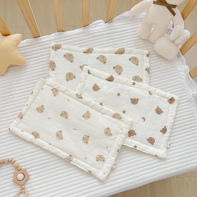 GỐI XÔ MUSLIN HẠT ĐẬU, MỀM MẠI CHO BÉ 3
