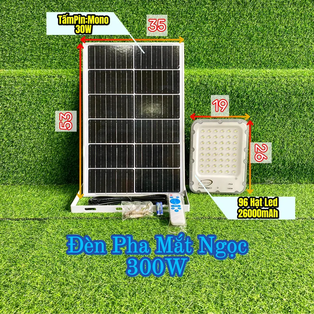 06 - ĐÈN PHA MẮT NGỌC 300W - NĂNG LƯỢNG MẶT TRỜI