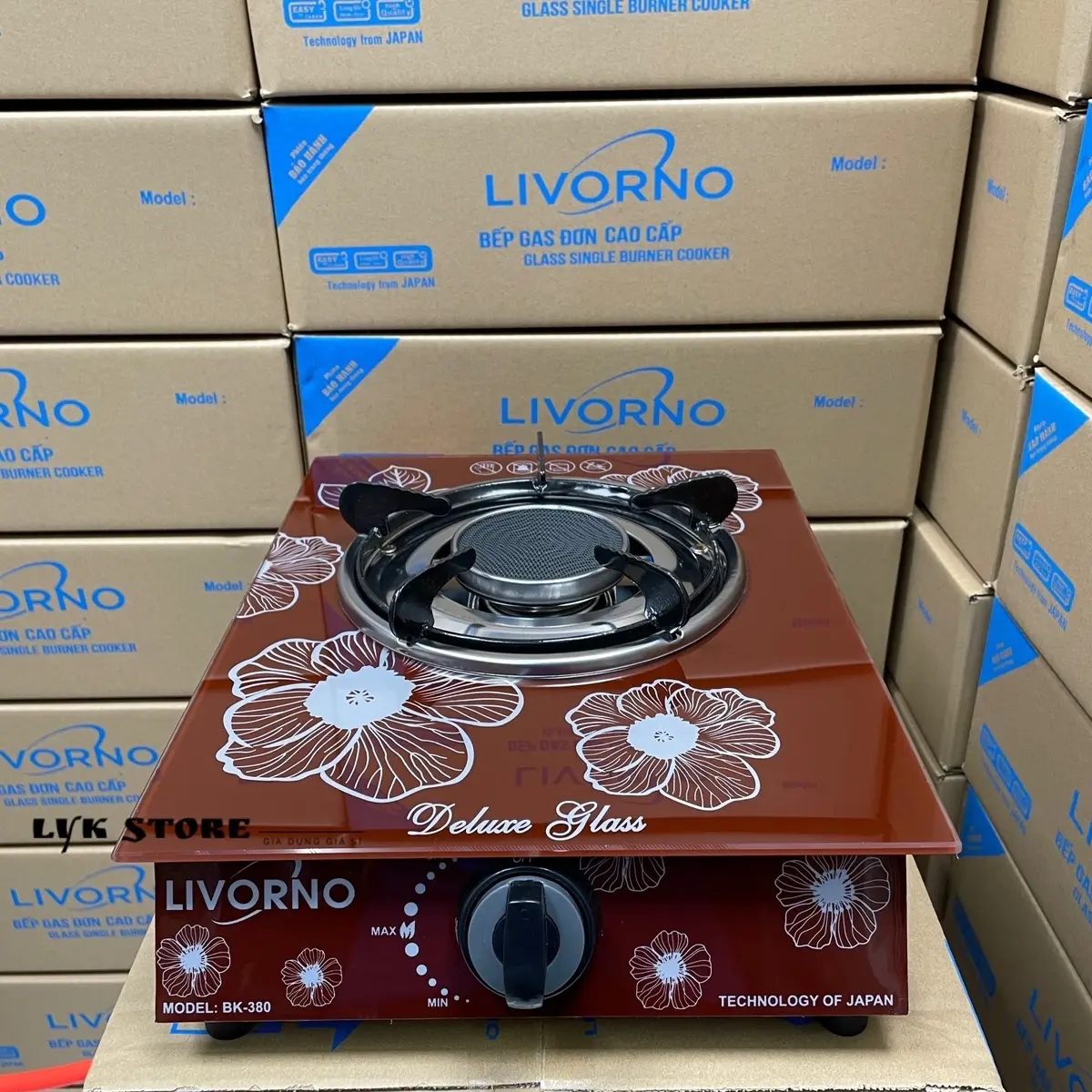 Bếp gas hồng ngoại đơn LIVORNO - Dùng bình gas lớn 6kg/12kg
