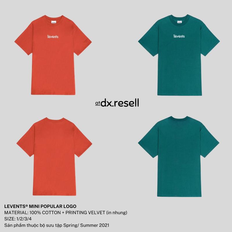   Hàng Outlet  Áo Thun LEVENTS VELVET MINI POPULAR LOGO  Dark Green  Velvet Red  