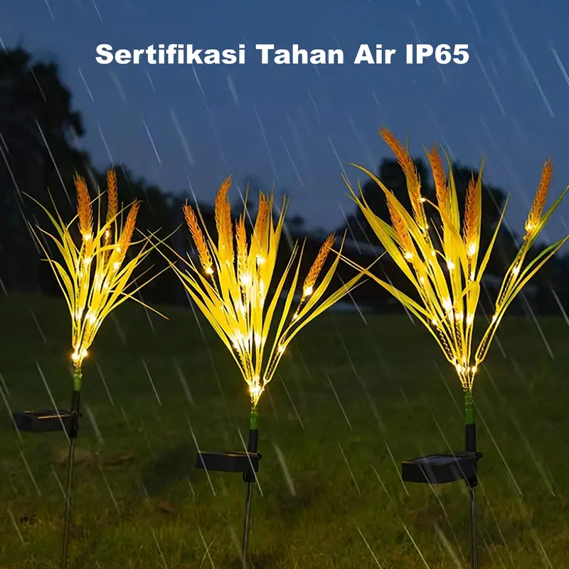 Lampu  Hias  LED Padi tenaga surya /Lampu hias dekorasi /Lampu padi juntal/Lampu Taman Led Tenaga surya anti AIR Untuk Dekorasi Natal Plastik Putih Sensor Solar 5