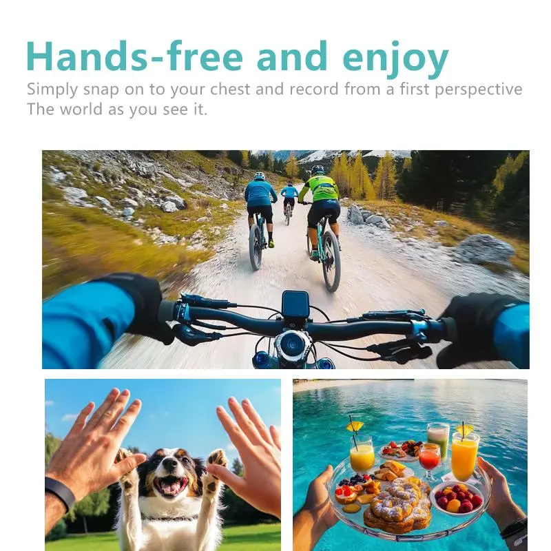 Portable Sports Camera, 1 Count 2.7K Outdoor Wearable Action Camera with 180° Rotation Lens & 1.45'' Color Display, Camera for Outdoor Cycling 3