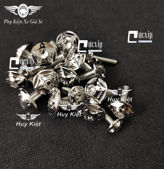 Full Bộ Ốc Dàn Áo Salaya SAO NHỌN Inox 304 Gắn Wave, Dream, Sirius, Future, Mio M3, Satria, Sonic, Vision, AB, Vario, Exciter, Winner, Winner X,