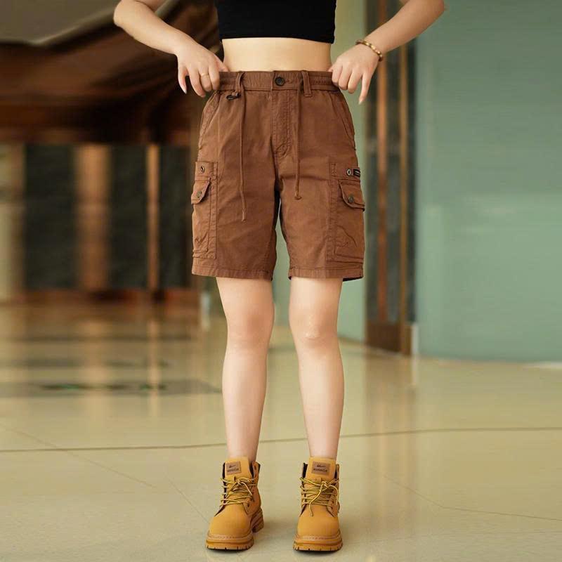 Quần Short Nữ Kaki Cao Cấp Mới , Thiết Kế Túi Hộp Trẻ Trung Năng Động, 3