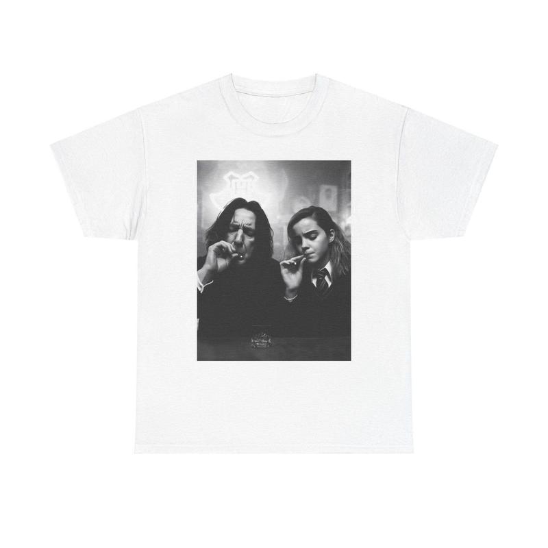 Hermonie and Snape, Harry Potter Meme T shirt Classic Cotton 1