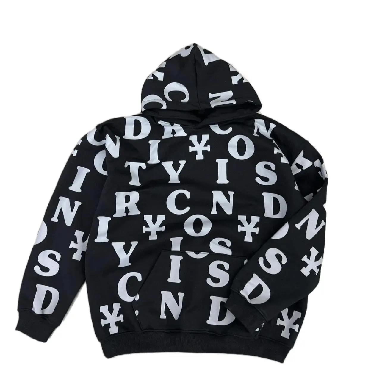 Áo khoát HOODIE DICO MONOGRAM Đen nỉ cotton thoáng mát