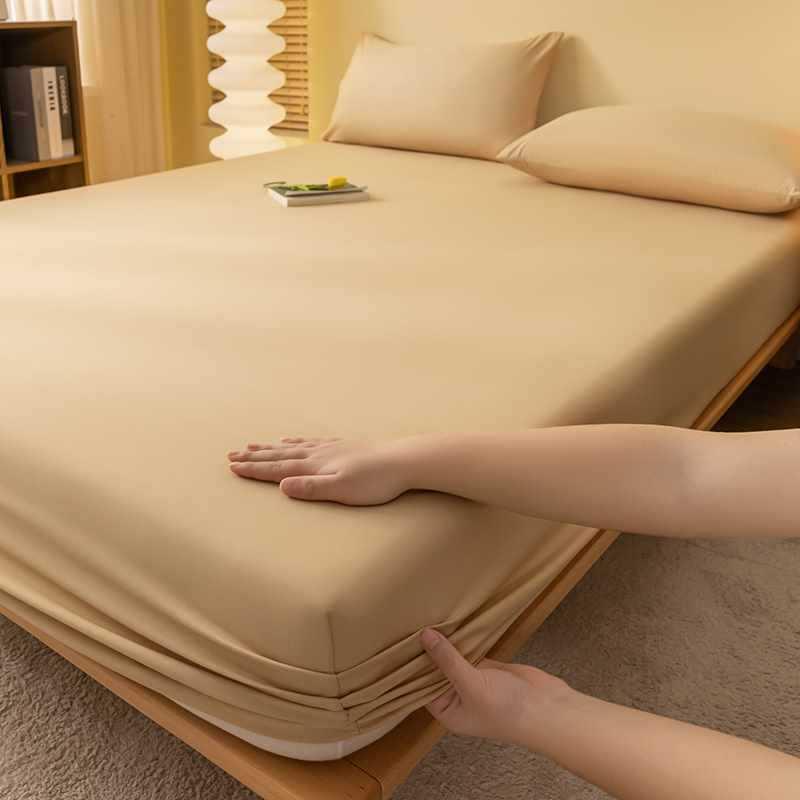 Product Introduction of INS Style Solid Color Fitted Sheet One-Piece Bedspread Student Dormitory Simmons Dust Cover Mattress Cover Pillowcase Universal 19