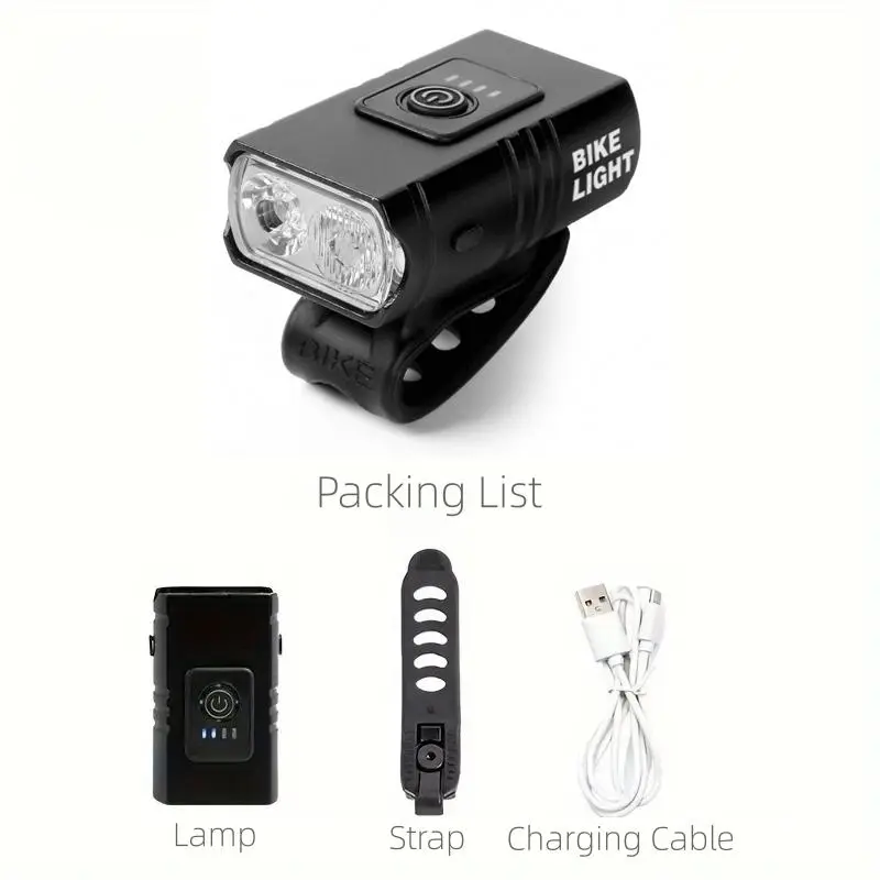 USB Rechargeable Bike Light, High Brightness Bicycle Headlight, Professional Lighting Equipment For Night Riding 5