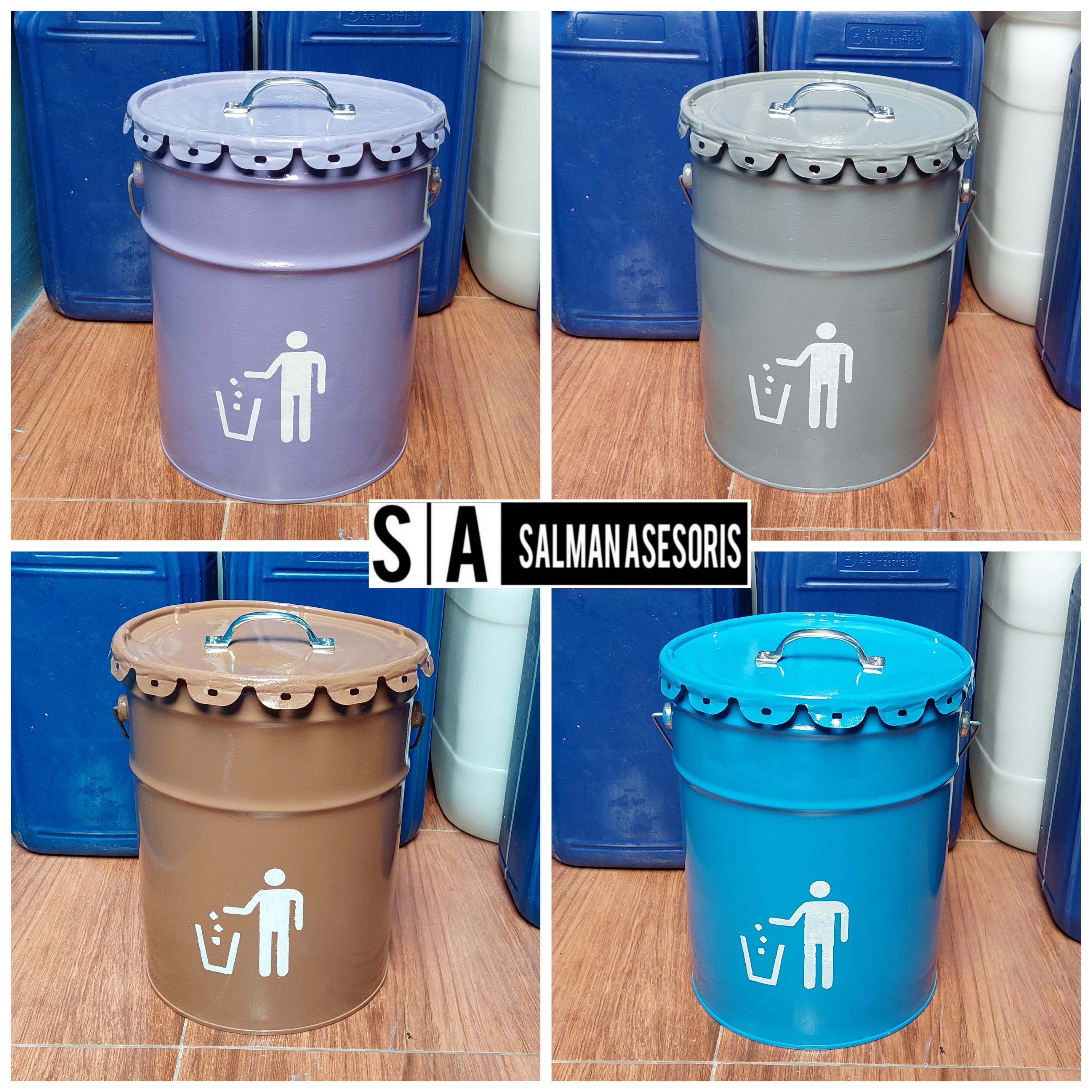 Tong Ember Kaleng Tempat Bakar Sampah 20 Liter Logo