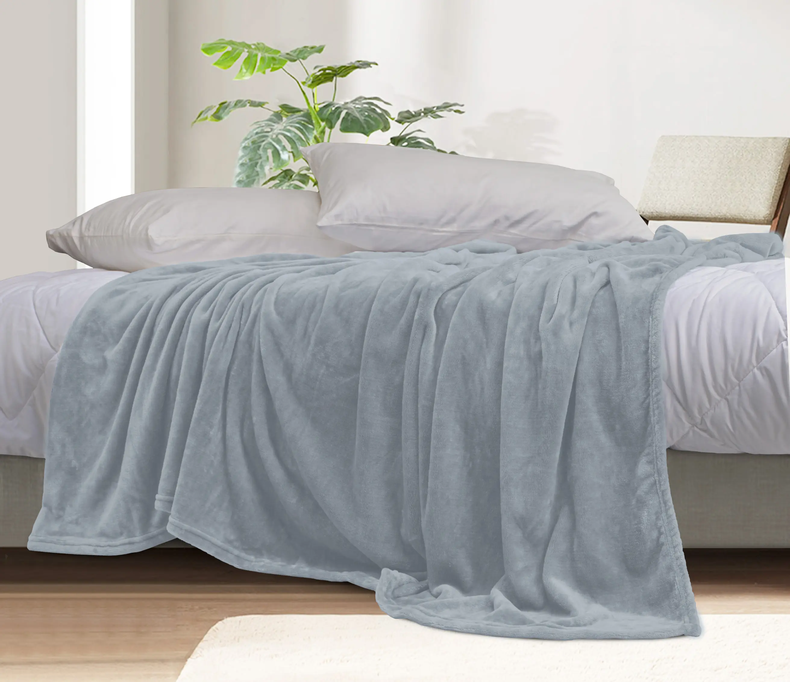 AKEMI Chăn Tuyêt Colourlush Flannel Blanket Màu Urban Grey