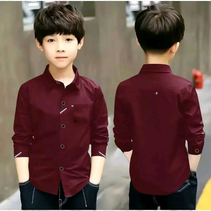 Kemeja TERRE Anak Laki laki Usia 3-10 Tahun Katun Street Hitam Putih Baju .kemeja anak laki laki terbaru 2025 Fashion