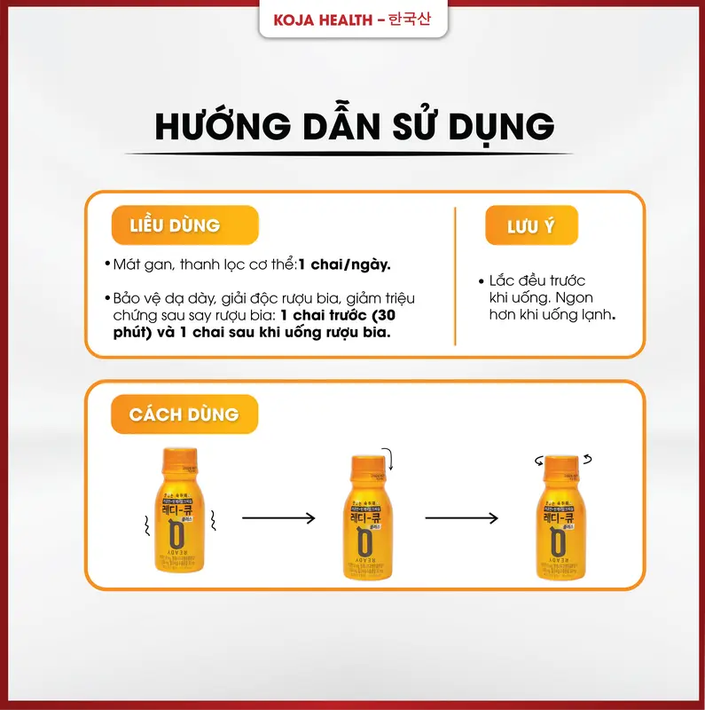 Nước uống giải rượu, kiểm soát cơn say Ready Q - 10 chai x 100ml 3