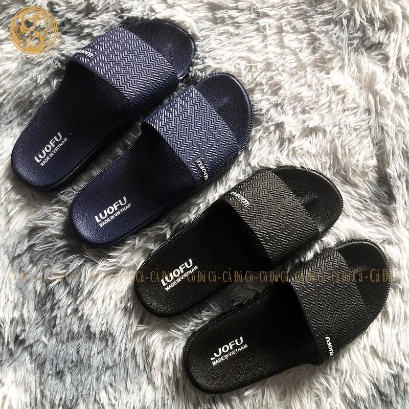 Dép lê Luofu dép Cao Su đúc quai ngang Đế Bằng nữ nam thời trang hàng Việt Nam