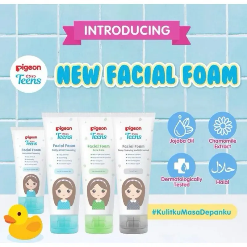 Najmio Pigeon Teens Facial Foam Daily Mild Deep Cleansing Acne Foam For All Skin Types 100 g 40 g