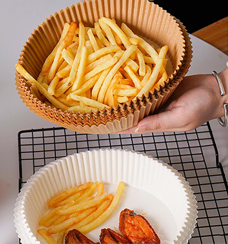 Product Introduction of Air Fryer Disposable Paper Liner Non-Stick Oil-proof Parchment Mat for Cooking Microwave Oven Sheets Special Baking BBQ Roasting 13
