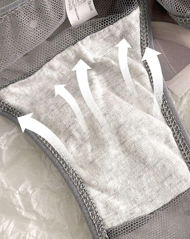 Product Introduction of spandex shorts women 2025 Hot Selling High Slit Lace Underwear Women Summer Thin Sheer Cotton Crotch 13