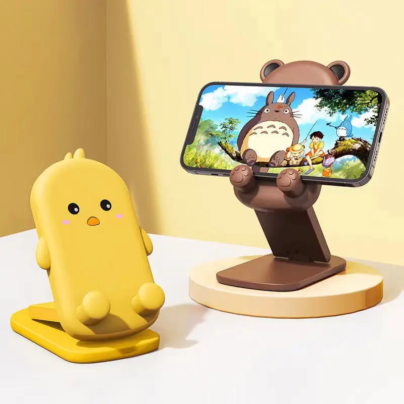 Phone Holder Karakter HD-08 Dudukan Handphone Lucu Penyangga Ponsel Karakter Multifungsi Lucu Folding Dekstop